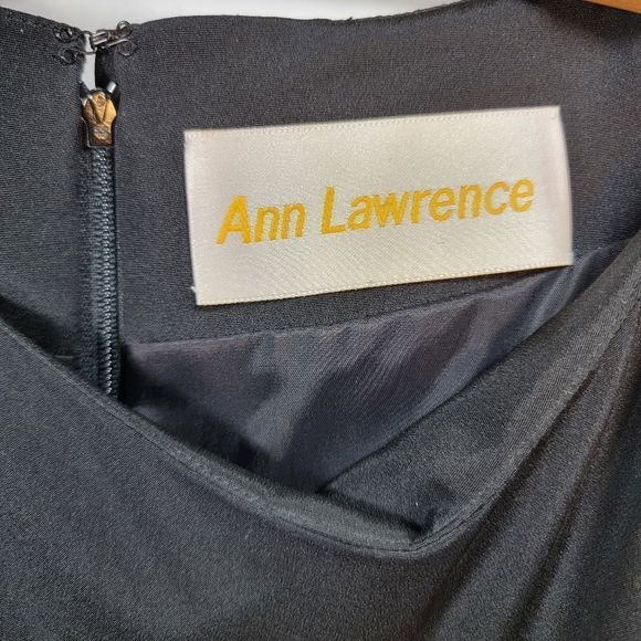 ANN Lawrence vintage black and white sequins shoulder detail dress. Size 6 - Picture 5 of 7